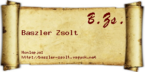 Baszler Zsolt névjegykártya